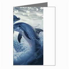 Dolphins Sea Ocean Water Greeting Card by Cemarart