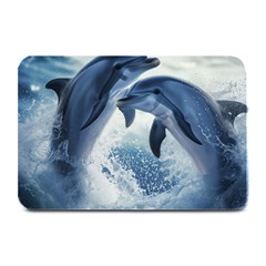 Dolphins Sea Ocean Water Plate Mats by Cemarart