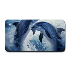 Dolphins Sea Ocean Water Medium Bar Mat by Cemarart