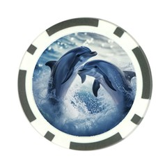 Dolphins Sea Ocean Water Poker Chip Card Guard (10 Pack) by Cemarart