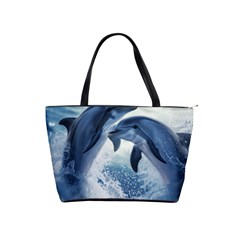 Dolphins Sea Ocean Water Classic Shoulder Handbag by Cemarart