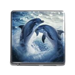 Dolphins Sea Ocean Water Memory Card Reader (square 5 Slot) by Cemarart