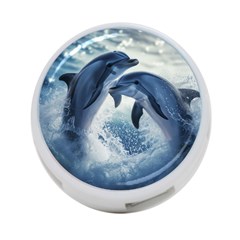 Dolphins Sea Ocean Water 4-port Usb Hub (two Sides) by Cemarart