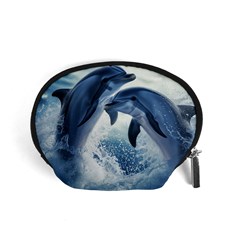 Dolphins Sea Ocean Water Accessory Pouch (small) by Cemarart