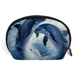 Dolphins Sea Ocean Water Accessory Pouch (large) by Cemarart