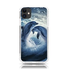 Dolphins Sea Ocean Water Iphone 11 Tpu Uv Print Case by Cemarart