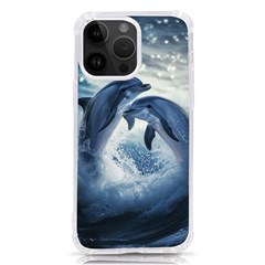 Dolphins Sea Ocean Water Iphone 14 Pro Max Tpu Uv Print Case by Cemarart