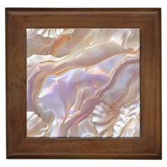 Silk Waves Abstract Framed Tile by Cemarart