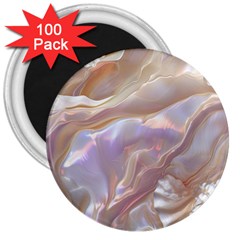 Silk Waves Abstract 3  Magnets (100 Pack) by Cemarart