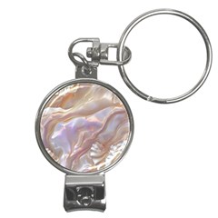 Silk Waves Abstract Nail Clippers Key Chain by Cemarart