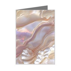 Silk Waves Abstract Mini Greeting Card by Cemarart