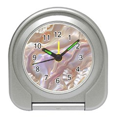 Silk Waves Abstract Travel Alarm Clock by Cemarart