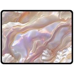 Silk Waves Abstract Fleece Blanket (large) by Cemarart