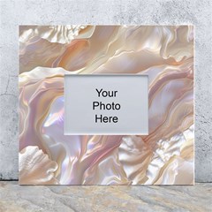 Silk Waves Abstract White Wall Photo Frame 5  X 7  by Cemarart