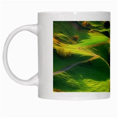 Countryside Landscape Nature White Mug by Cemarart