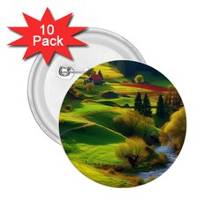 Countryside Landscape Nature 2 25  Buttons (10 Pack)  by Cemarart