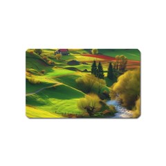 Countryside Landscape Nature Magnet (name Card) by Cemarart