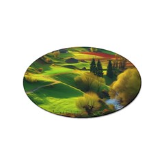 Countryside Landscape Nature Sticker Oval (100 Pack) by Cemarart