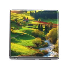 Countryside Landscape Nature Memory Card Reader (square 5 Slot) by Cemarart