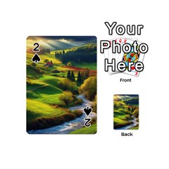 Countryside Landscape Nature Playing Cards 54 Designs (mini) by Cemarart