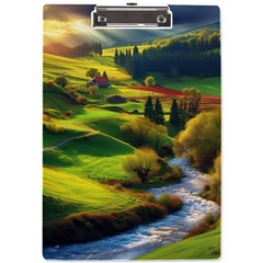 Countryside Landscape Nature A4 Acrylic Clipboard by Cemarart