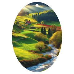 Countryside Landscape Nature Uv Print Acrylic Ornament Oval