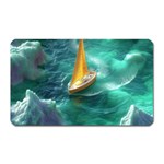 Seascape Boat Sailing Magnet (Rectangular) Front