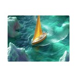 Seascape Boat Sailing Premium Plush Fleece Blanket (Mini) 35 x27  Blanket Front