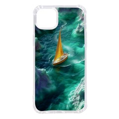 Seascape Boat Sailing Iphone 14 Plus Tpu Uv Print Case by Cemarart