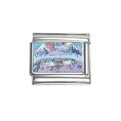 Art Psychedelic Mountain Italian Charm (9mm) by Cemarart