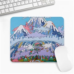 Art Psychedelic Mountain Large Mousepad by Cemarart