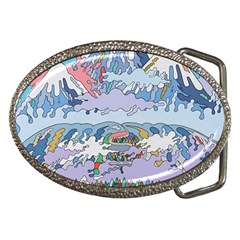 Art Psychedelic Mountain Belt Buckles by Cemarart