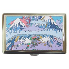 Art Psychedelic Mountain Cigarette Money Case by Cemarart