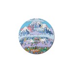 Art Psychedelic Mountain Golf Ball Marker Front