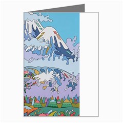 Art Psychedelic Mountain Greeting Card by Cemarart