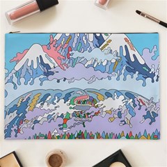 Art Psychedelic Mountain Cosmetic Bag (xxl) by Cemarart