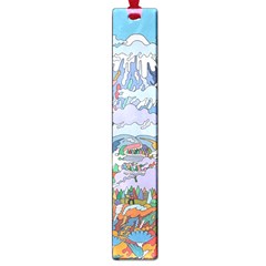 Art Psychedelic Mountain Large Book Marks by Cemarart