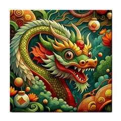 Chinese New Year – Year Of The Dragon Tile Coaster by Valentinaart