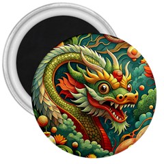 Chinese New Year – Year Of The Dragon 3  Magnets by Valentinaart