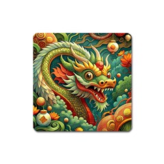 Chinese New Year – Year Of The Dragon Square Magnet by Valentinaart