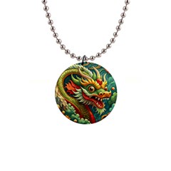 Chinese New Year – Year Of The Dragon 1  Button Necklace