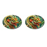 Chinese New Year – Year of the Dragon Cufflinks (Oval) Front(Pair)