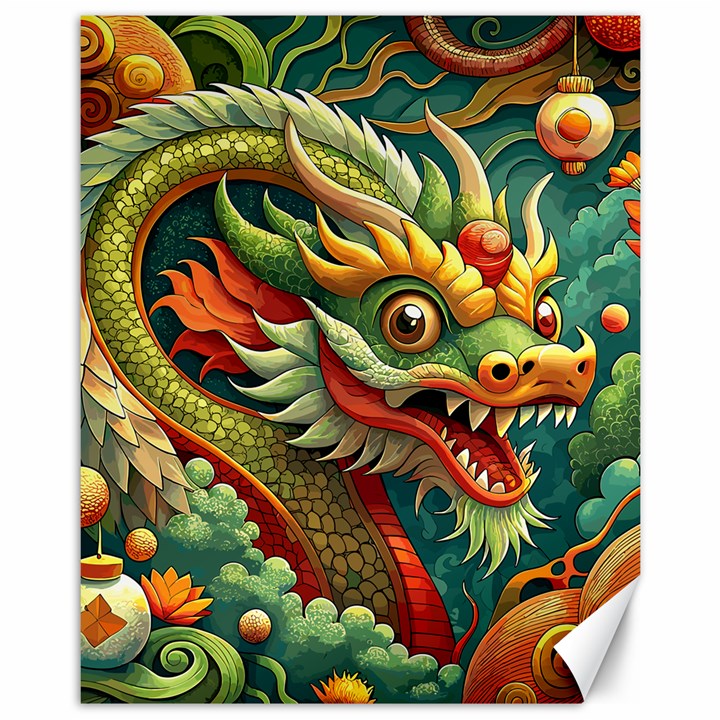 Chinese New Year – Year of the Dragon Canvas 11  x 14 