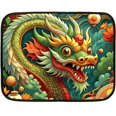 Chinese New Year – Year Of The Dragon Two Sides Fleece Blanket (mini) by Valentinaart