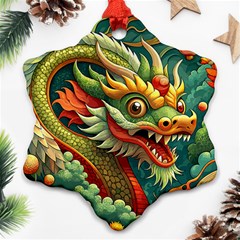 Chinese New Year – Year Of The Dragon Snowflake Ornament (two Sides)