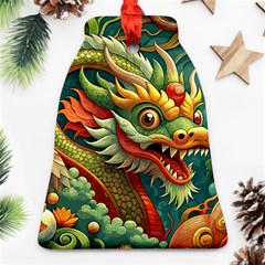 Chinese New Year – Year Of The Dragon Bell Ornament (two Sides) by Valentinaart