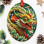 Chinese New Year – Year of the Dragon Oval Filigree Ornament (Two Sides) Back