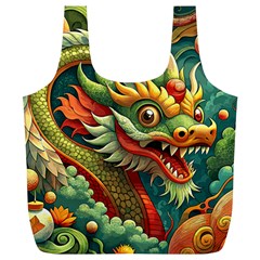 Chinese New Year – Year Of The Dragon Full Print Recycle Bag (xl) by Valentinaart