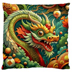 Chinese New Year – Year Of The Dragon Standard Premium Plush Fleece Cushion Case (two Sides) by Valentinaart