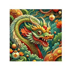 Chinese New Year – Year Of The Dragon Square Satin Scarf (30  X 30 ) by Valentinaart